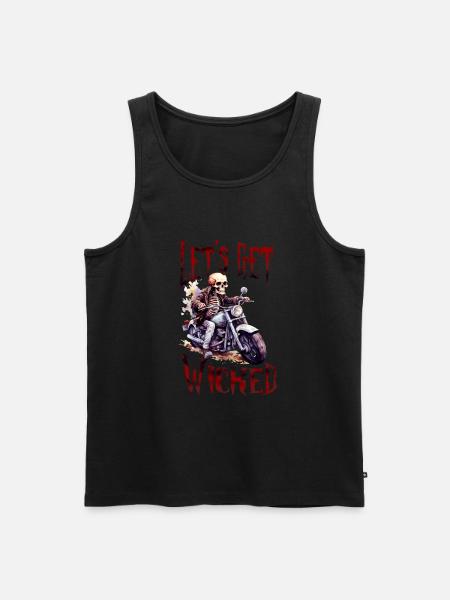 Halloween Pumpkin Horror - Men's Premium Organic Tank Top - black