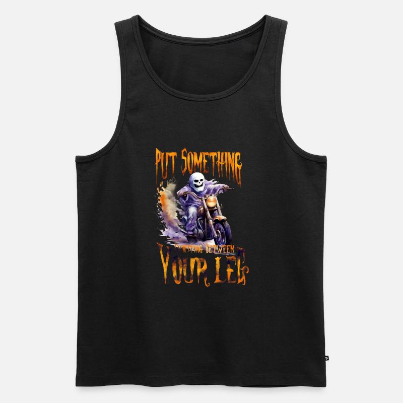 Halloween Kürbis Horror - Männer Premium Bio Tank Top - Schwarz