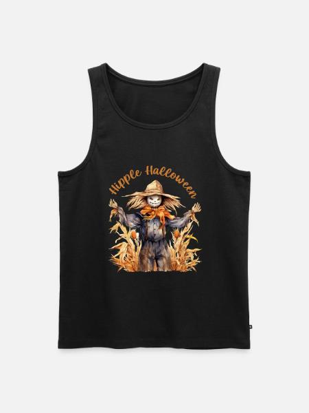 Halloween Kürbis Horror - Männer Premium Bio Tank Top - Schwarz