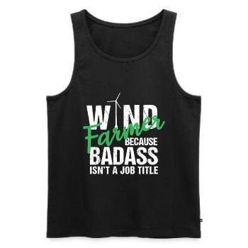 Wind Farmer Isn't A Job Tittle - Men's Premium Organic Tank Top - black - Front - Michal (187cm)