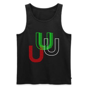 U Neon - Männer Premium Bio Tank Top - Schwarz - Vorne - AI Model Male 178 light (178cm)