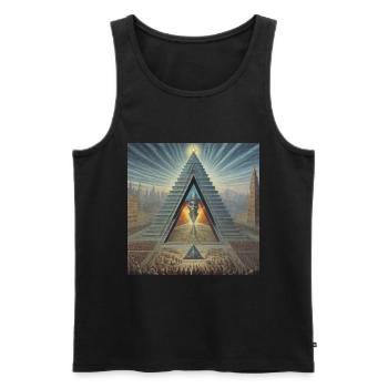Assimilate - Men's Premium Organic Tank Top - black - Front - AI Model Male 178 light (178cm)