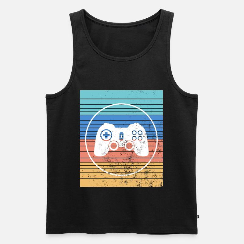 Videospiele Kontroller - Männer Premium Bio Tank Top - Schwarz