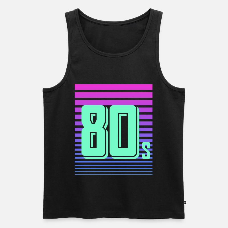neon - Männer Premium Bio Tank Top - Schwarz