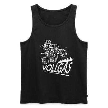 Quad Dirt Vollgas - Männer Premium Bio Tank Top - Schwarz - Vorne - Michal (187cm)