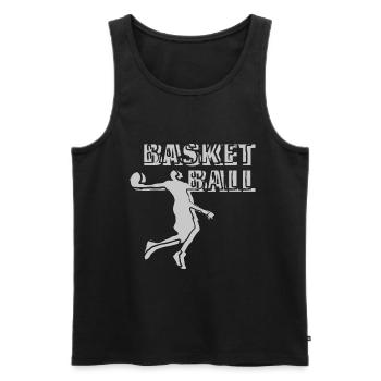 Sports Basketball - Débardeur bio Premium Homme - noir - Devant - Michal (187cm)