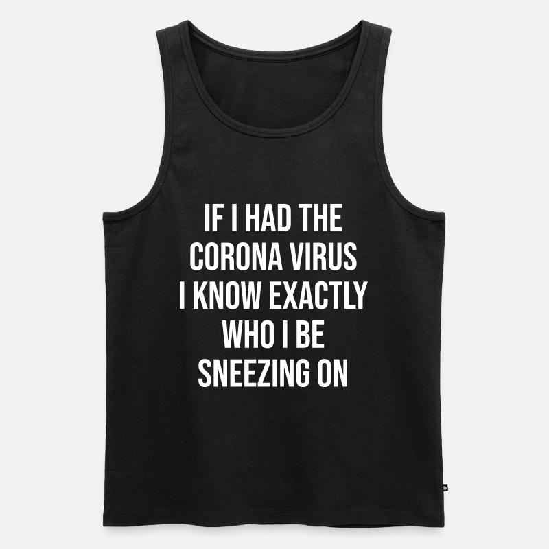 Coronavirus - Männer Premium Bio Tank Top - Schwarz