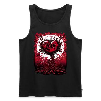 Liebe mich - Männer Premium Bio Tank Top - Schwarz - Vorne - AI Model Male 178 light (178cm)