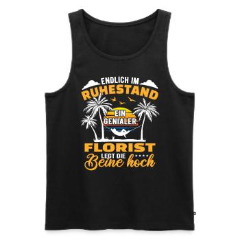 Ruhestand Lustig für Florist Rentner Abschied - Männer Premium Bio Tank Top - Schwarz - Vorne - Michal (187cm)