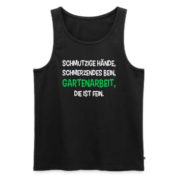 Lustiges Gärtner Gedicht Hobbygärtner Garten - Männer Premium Bio Tank Top - Schwarz - Vorne - Michal (187cm)
