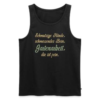 Lustiges Gärtner Gedicht Hobbygärtner Garten - Männer Premium Bio Tank Top - Schwarz - Vorne - Michal (187cm)