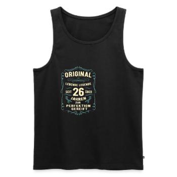 Original seit über 26 Jahren Geburtstag Geburt - Männer Premium Bio Tank Top - Schwarz - Vorne - Michal (187cm)