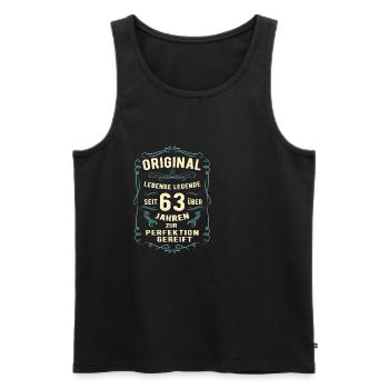 Original seit über 63 Jahren Geburtstag Geburt - Männer Premium Bio Tank Top - Schwarz - Vorne - Michal (187cm)