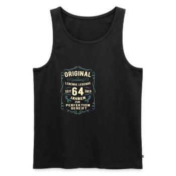 Original seit über 64 Jahren Geburtstag Geburt - Männer Premium Bio Tank Top - Schwarz - Vorne - Michal (187cm)