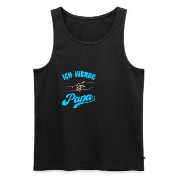 Ich werde Papa Vater Väter Vatertag - Männer Premium Bio Tank Top - Schwarz - Vorne - AI Model Male 178 light (178cm)