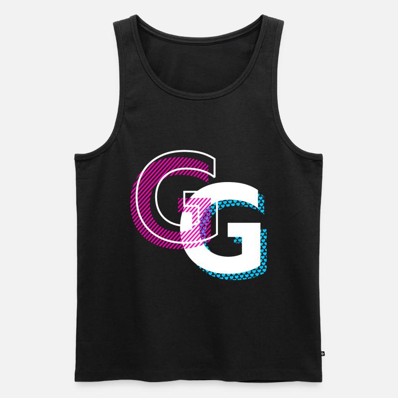 Graffiti G Design Geschenk - Männer Premium Bio Tank Top - Schwarz