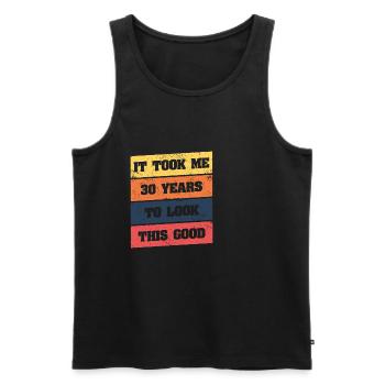 Ich Habe 30 Jahre Gebraucht, Um So Gut Auszusehen - Männer Premium Bio Tank Top - Schwarz - Vorne - AI Model Male 178 light (178cm)