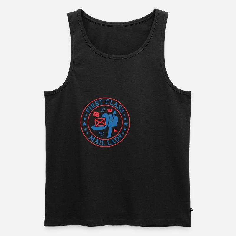 Postman Postman Postman Postman - Men's Premium Organic Tank Top - black