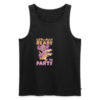 Axolotl Geburtstagsfeier - Männer Premium Bio Tank Top - Schwarz - Vorne - Michal (187cm)