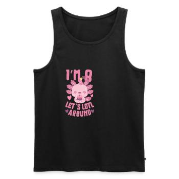 Axolotl Geburtstagsfeier - Männer Premium Bio Tank Top - Schwarz - Vorne - Michal (187cm)