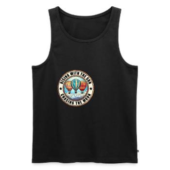 Heißluftballon - Männer Premium Bio Tank Top - Schwarz - Vorne - AI Model Male 178 light (178cm)