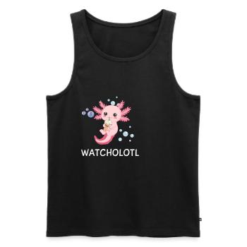K-Drama Liebhaber Lustig KDrama Mutter - Männer Premium Bio Tank Top - Schwarz - Vorne - AI Model Male 178 light (178cm)