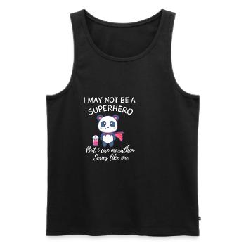 K-Drama Lover Funny KDrama Mom - Men's Premium Organic Tank Top - black - Front - AI Model Male 178 light (178cm)