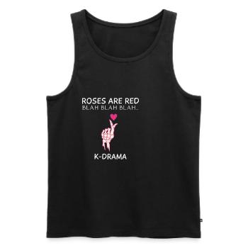 K-Drama Lover Drôle KDrama Maman - Débardeur bio Premium Homme - noir - Devant - AI Model Male 178 light (178cm)