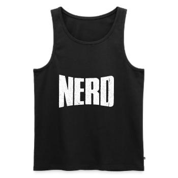 Nerd Nerd - Männer Premium Bio Tank Top - Schwarz - Vorne - Michal (187cm)