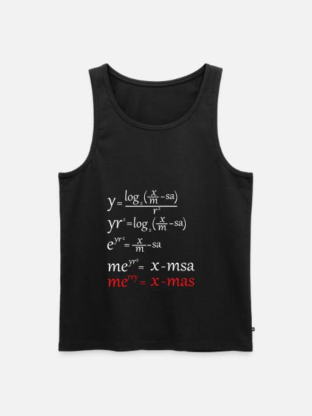 Math Christmas - Männer Premium Bio Tank Top - Schwarz