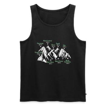 The Seven Summits - Männer Premium Bio Tank Top - Schwarz - Vorne - AI Model Male 178 light (178cm)