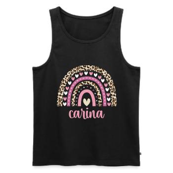 Carina Regenbogen Name Geburtstag Carina - Männer Premium Bio Tank Top - Schwarz - Vorne - AI Model Male 178 light (178cm)