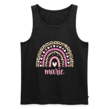 Marie Regenbogen Name Geburtstag Marie - Männer Premium Bio Tank Top - Schwarz - Vorne - Michal (187cm)