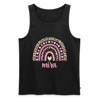 Mira Regenbogen Name Geburtstag Mira - Männer Premium Bio Tank Top - Schwarz - Vorne - Michal (187cm)