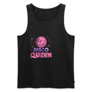 Disco Queen Retro 80er 70er 90er Jahre Vintage - Männer Premium Bio Tank Top - Schwarz - Vorne - AI Model Male 178 light (178cm)