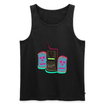 NOS4LINE - Men's Premium Organic Tank Top - black - Front - AI Model Male 178 light (178cm)