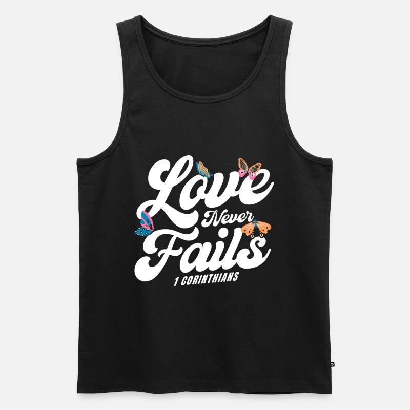 Christlich Religiös Bibelvers Geschenk - Männer Premium Bio Tank Top - Schwarz