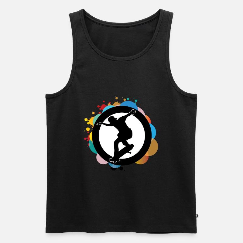 Skateboarden - Männer Premium Bio Tank Top - Schwarz