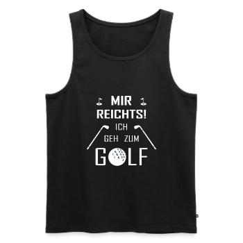 Golf Spruch - Männer Premium Bio Tank Top - Schwarz - Vorne - Michal (187cm)