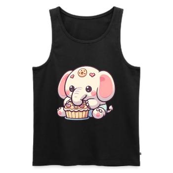 Elephant Baking Ele-bake-tion Kid's Top - Men's Premium Organic Tank Top - black - Front - AI Model Male 178 light (178cm)