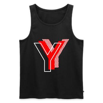 Buchstabe Y - Männer Premium Bio Tank Top - Schwarz - Vorne - AI Model Male 178 light (178cm)