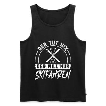 Der Tut Nix Der Will Nur Skifahren Männer Ski - Männer Premium Bio Tank Top - Schwarz - Vorne - Michal (187cm)