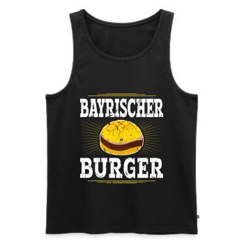 Bayrischer Burger Leberkäse Semmel Leberkas - Männer Premium Bio Tank Top - Schwarz - Vorne - Michal (187cm)