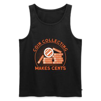 Coin Collection Coin Collectors Numismatics Coin Collections - Men's Premium Organic Tank Top - black - Front - Michal (187cm)