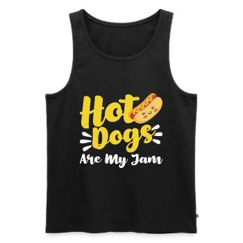 Hot Dogs sind meine Marmelade Hot Dog Geschenk - Männer Premium Bio Tank Top - Schwarz - Vorne - AI Model Male 178 light (178cm)