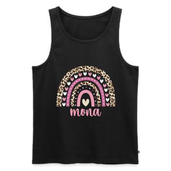 Mona Regenbogen Name Geburtstag Mona - Männer Premium Bio Tank Top - Schwarz - Vorne - Michal (187cm)