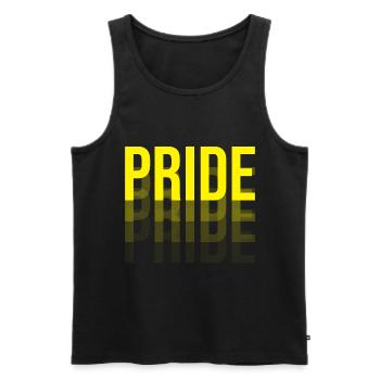 Gay Pride Typografie - Männer Premium Bio Tank Top - Schwarz - Vorne - Michal (187cm)