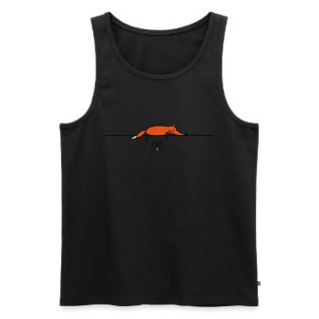 Schlafender Fuchs - Männer Premium Bio Tank Top - Schwarz - Vorne - AI Model Male 178 light (178cm)