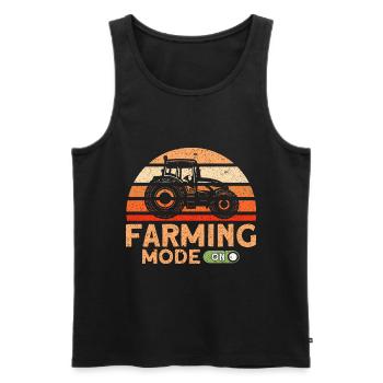 Don d’élevage de bovins à la ferme agricole - Débardeur bio Premium Homme - noir - Devant - Michal (187cm)