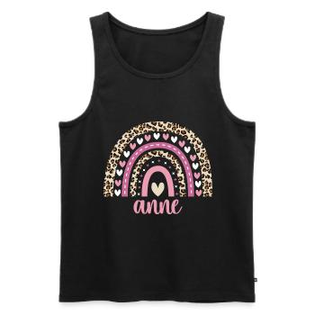 Anne Regenbogen Name Geburtstag Anne - Männer Premium Bio Tank Top - Schwarz - Vorne - Michal (187cm)